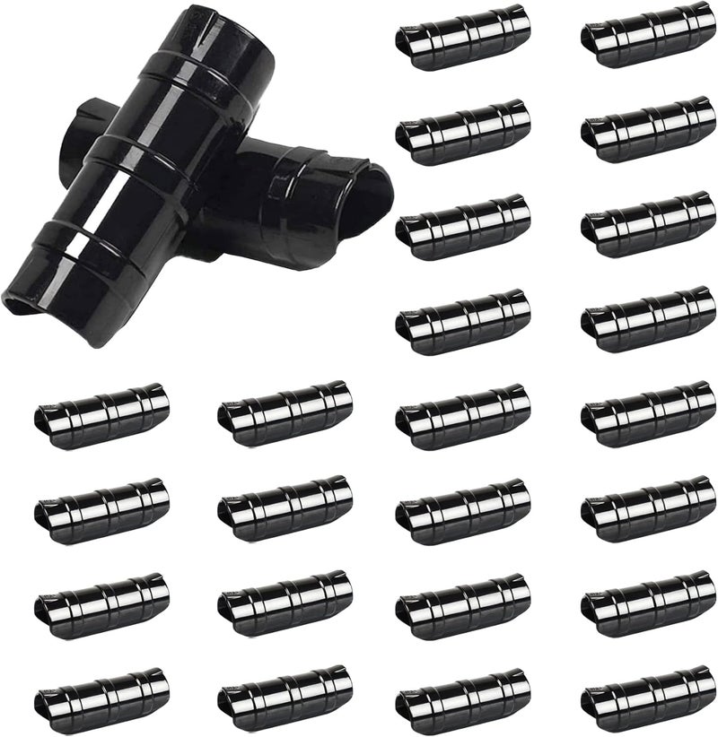 GRRONZEE 60PCS Greenhouse Clips 3/4 Inch Greenhouse Clamps Black Plastic Clamps Garden Buildings Tube Clips for PVC Pipe Greenhouse Films, Sunshade Nets, Row Covers, Shelters, Farming, Gardening - Image 1